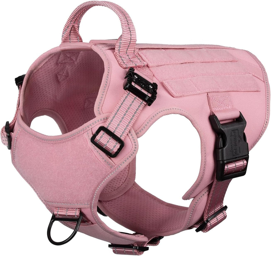 ICEFANG Tactical Dog Harness for Large Dogs,Reflective No Pull Dog