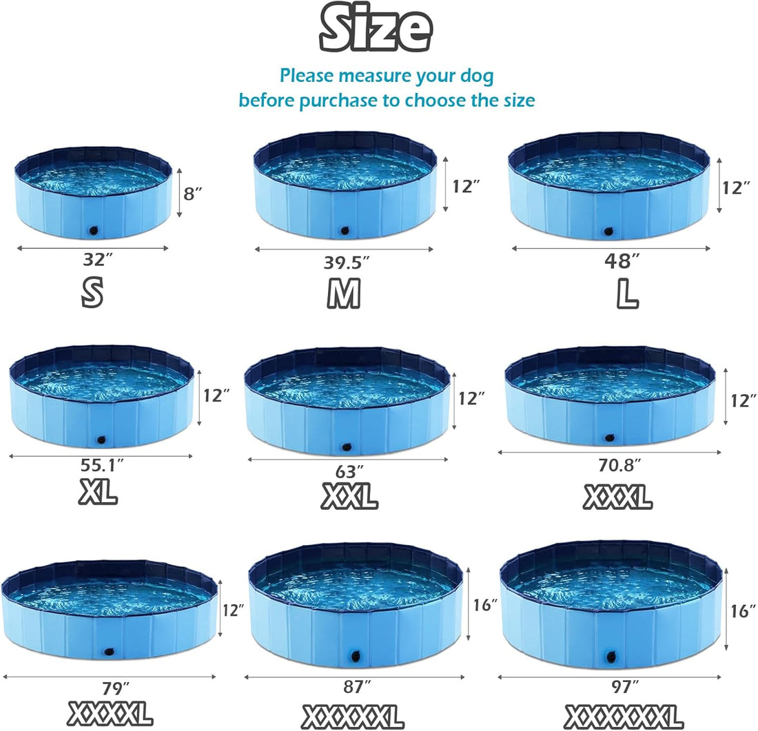 Jasonwell Foldable Dog Pet Bath Pool Collapsible Dog Pet Pool Bathing