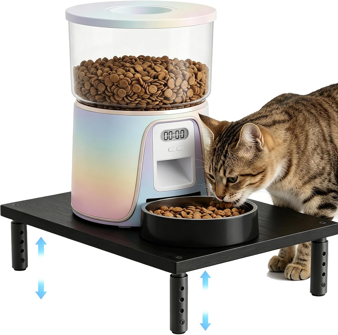 OPNICE Adjustable Cat Food Stand