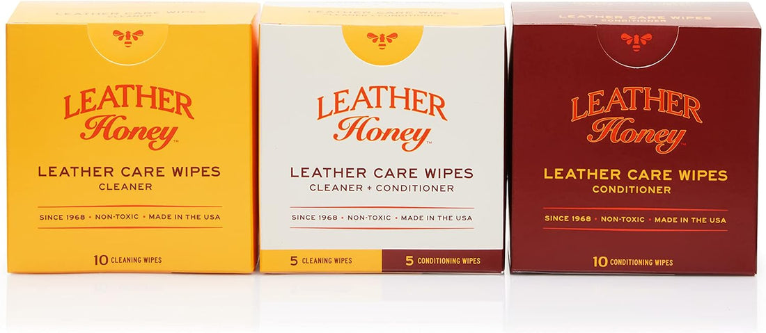 Leather Honey Combo Wipes with Conditioner and Cleaner Wipes