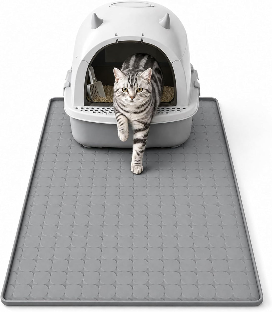 Silicone Cat Litter Mat,Large Waterproof,33.9 x 21.9 in