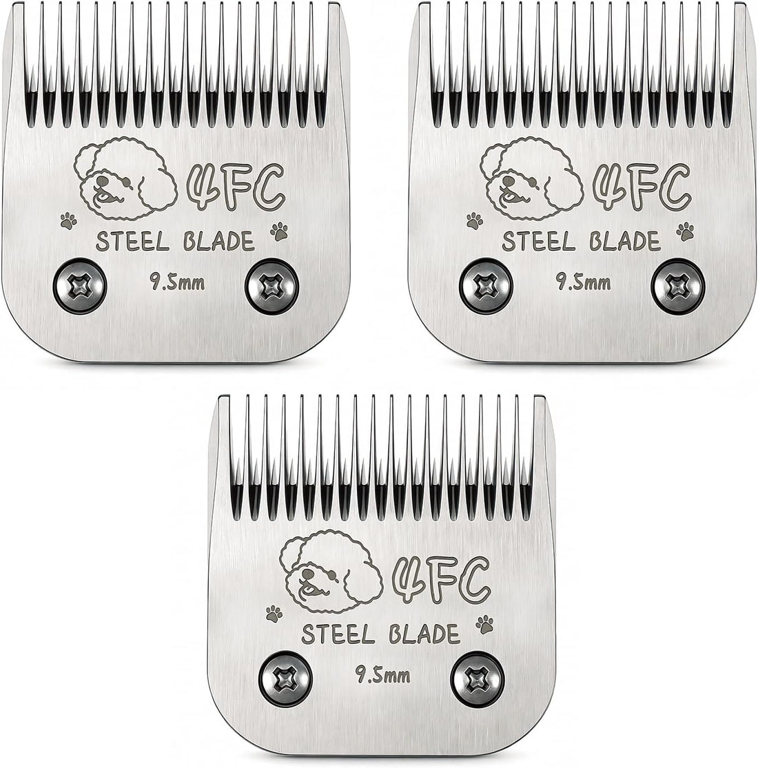 Size 10 Blade Compatible with Andis Oster A5 Wahl KM10, Silver, 1-Pack