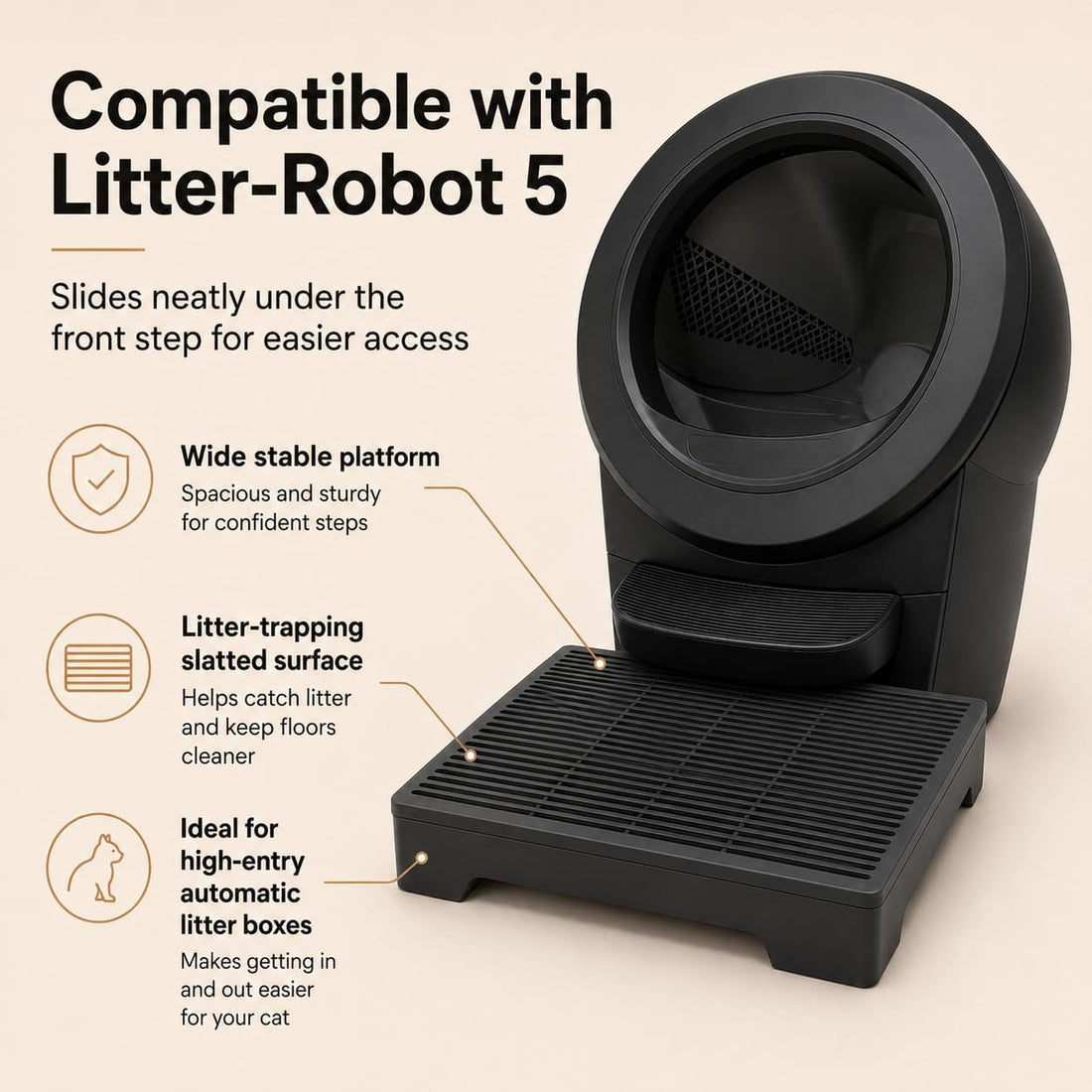 Litter Box Step for Automatic Litter Boxes