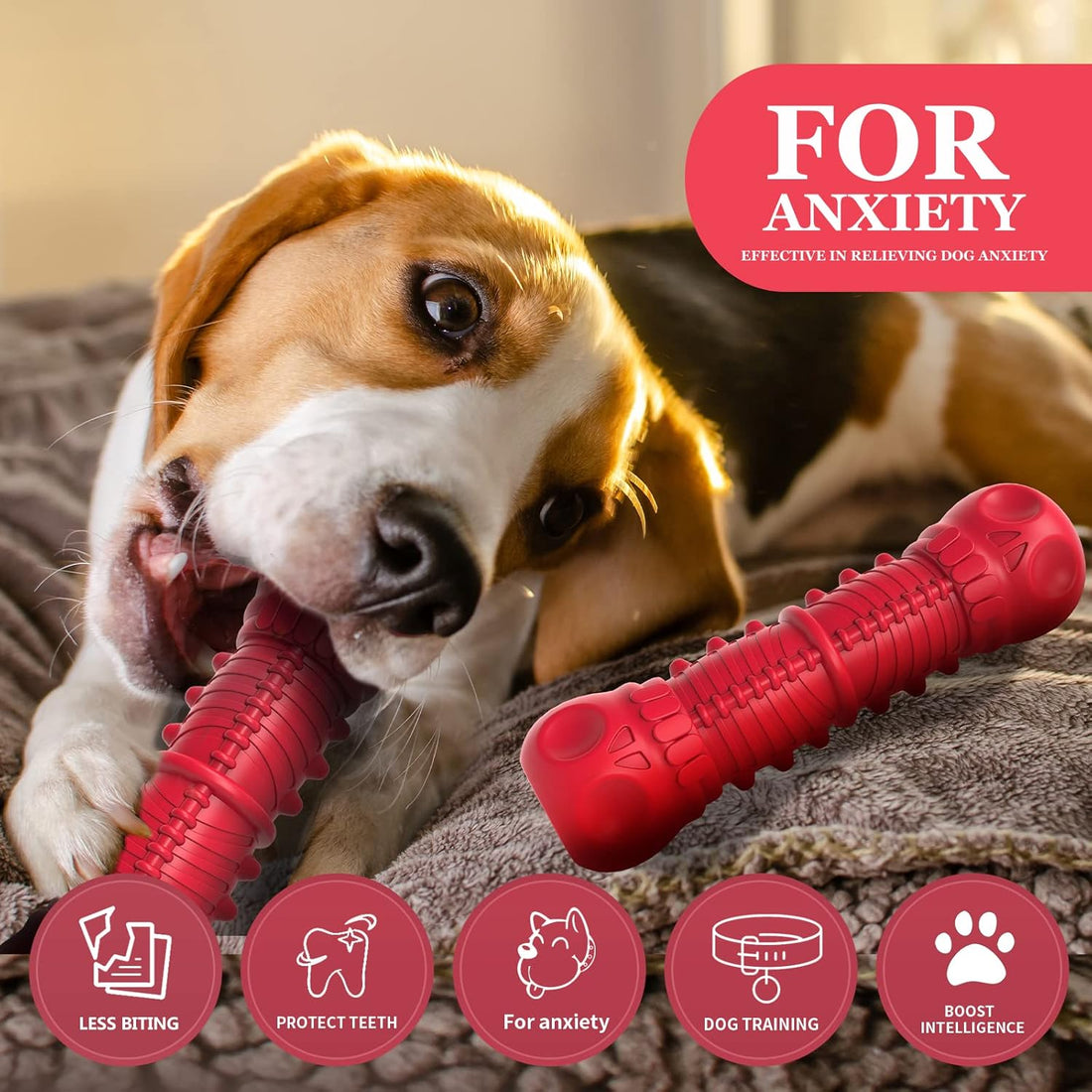 ZIKATON Dog Squeaky Toys for Aggressive Chewers