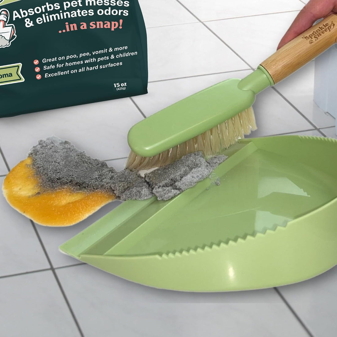 Sprinkle & Sweep: Pet Mess & Odor Cleanup - 15oz Bag