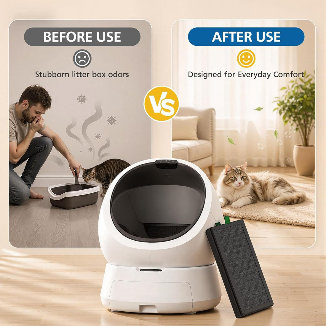 Activated Carbon Filters for PETLIBRO Luma Automatic Cat Litter Box