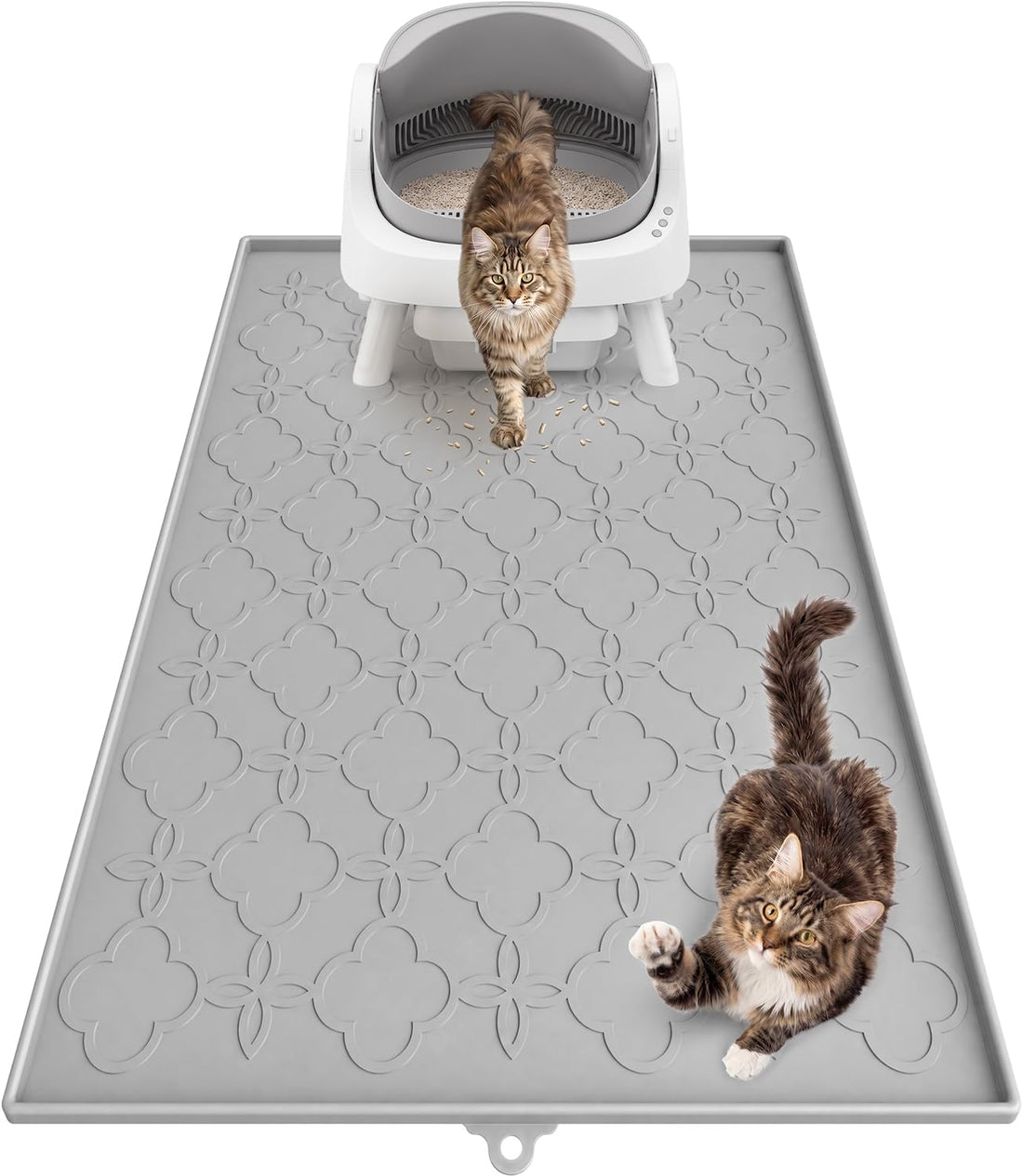 Pawtners Silicone Cat Litter Mat Extra Large 42" X 30", Easy to Clean