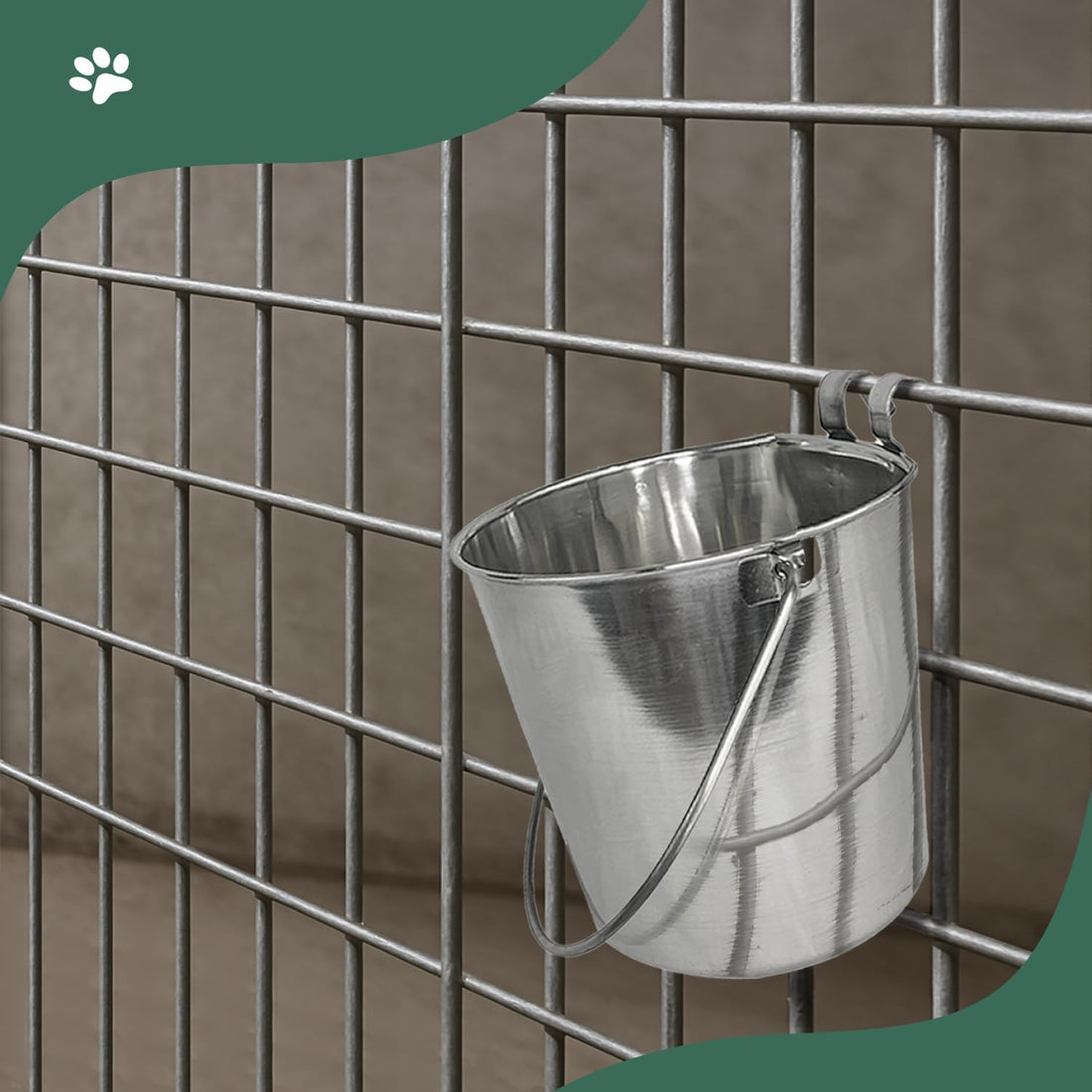 Advance Pet Product Heavy Stainless Steel with 2 Hook Bucket