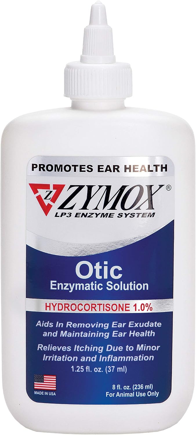 Zymox Otic Enzymatic Solution for Dogs and Cats to Soothe Ear
