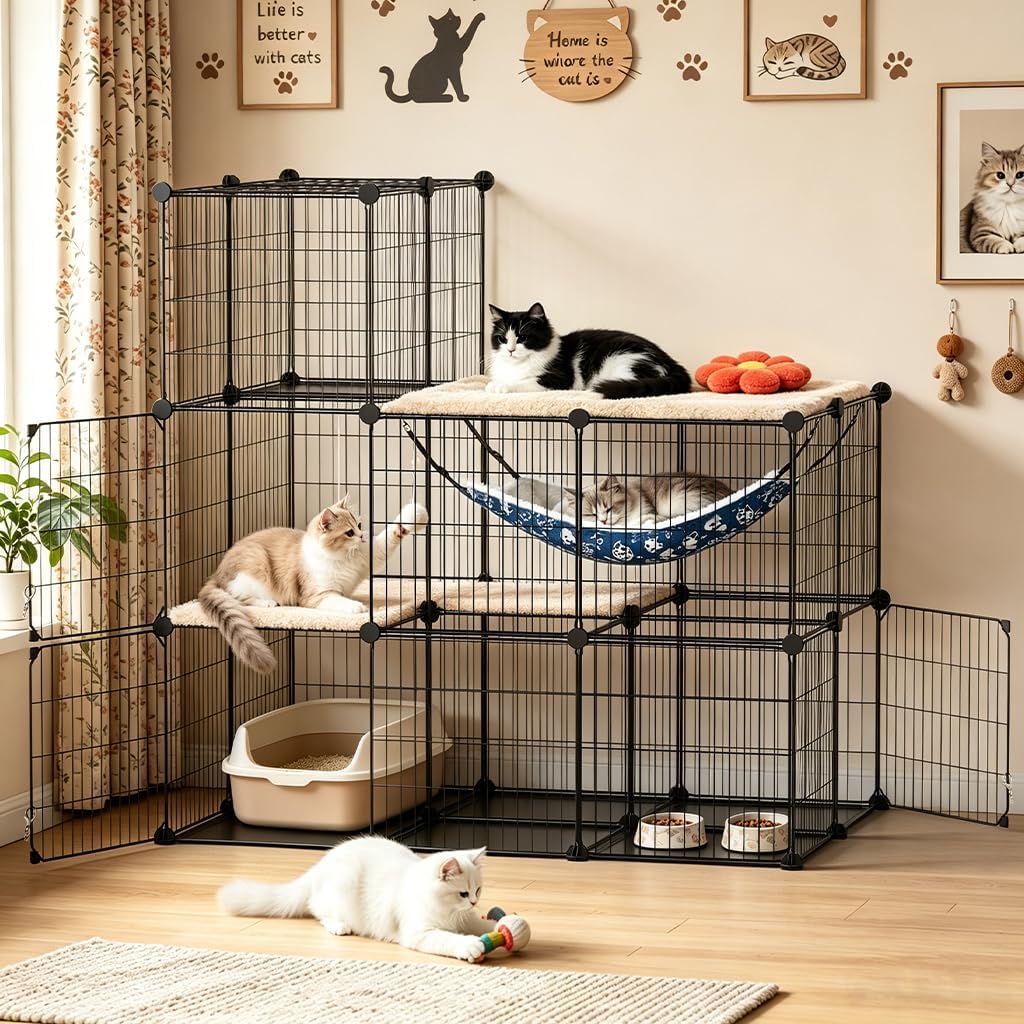 COMHOMA Cat Cage DIY Cat Enclosures Catio for Kitten