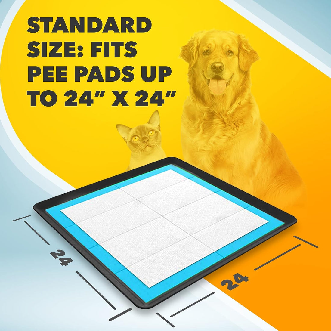 Dog Pee Pad Holder - Fits Up to 24” x 24” Pee Pad