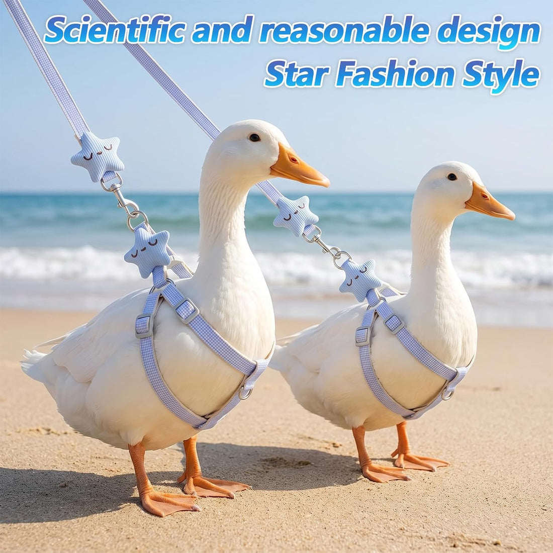 Xinjoduz 1 PCS Adjustable Comfortable Duck Chicken Harness and Leash