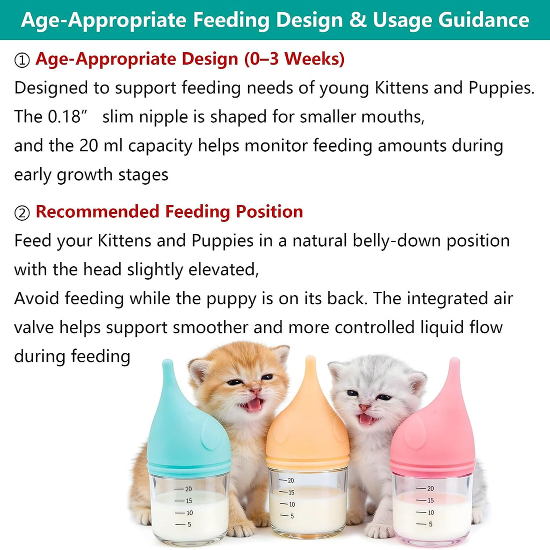 Puppy Bottles for Nursing，Kitten Bottles for Nursing，Pet Feeding