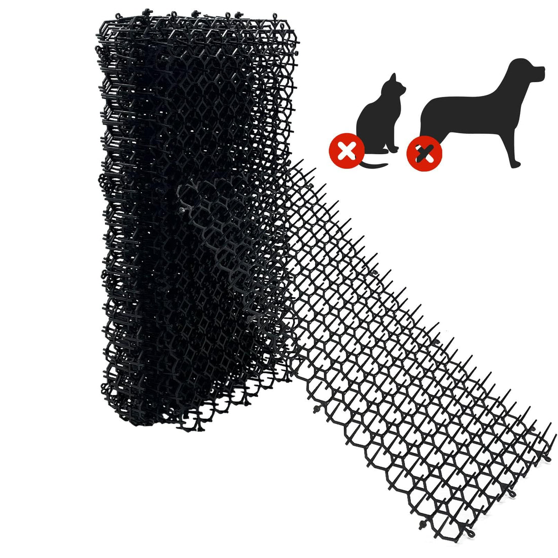 Fhiny 8"×16" Cat Deterrent Mat,12 Pack Cat Scat Mat with Spike Cat