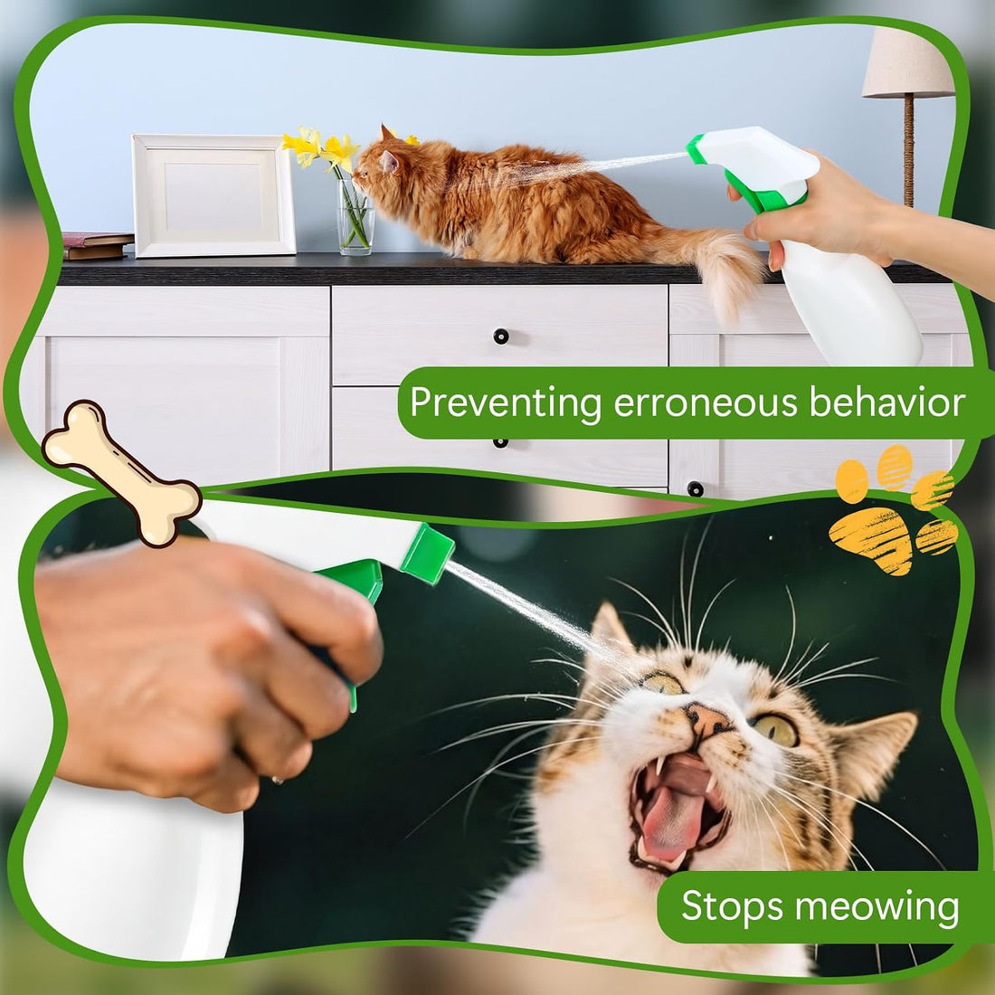 Geelin 2 Pcs Squirt Gun for Cats Dogs Training Water Spray Deterrent