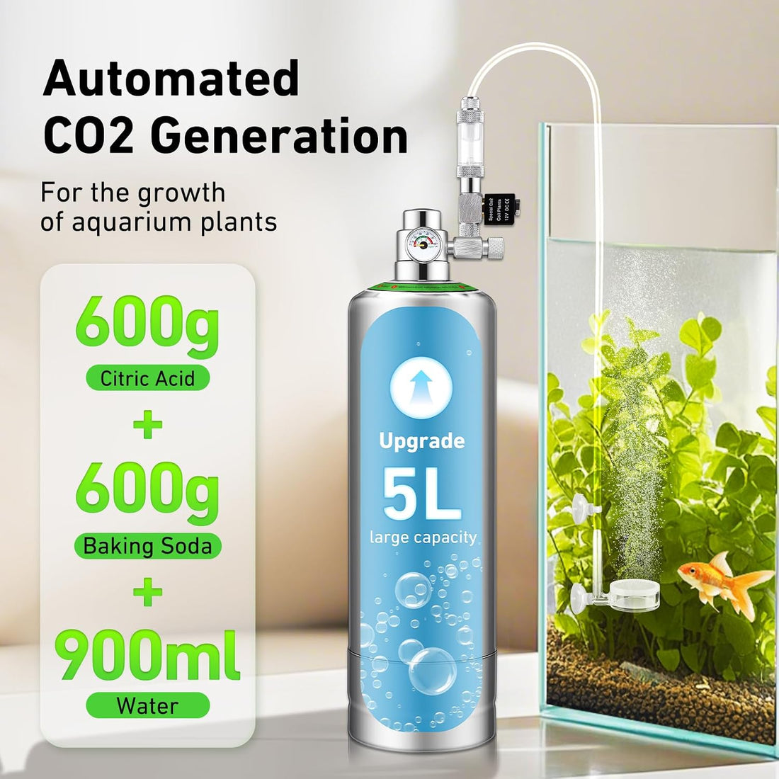 2L Aquarium CO2 Generator System
