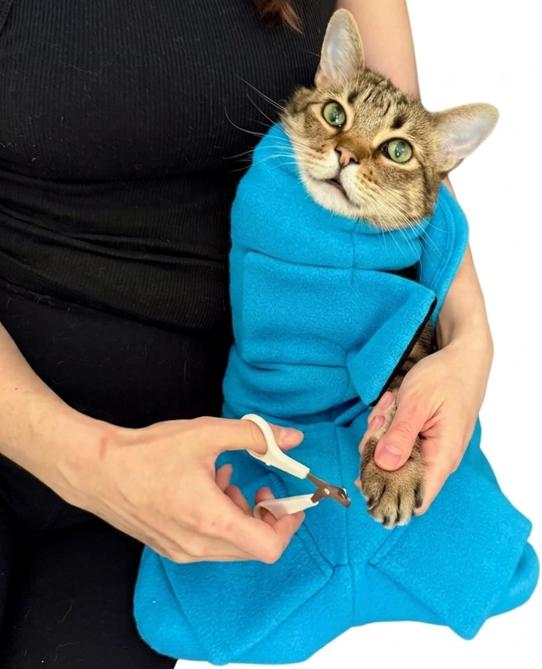 Calm & Cozy® Cat Swaddle Wrap for Anxiety & Handling (Lavender, Med)