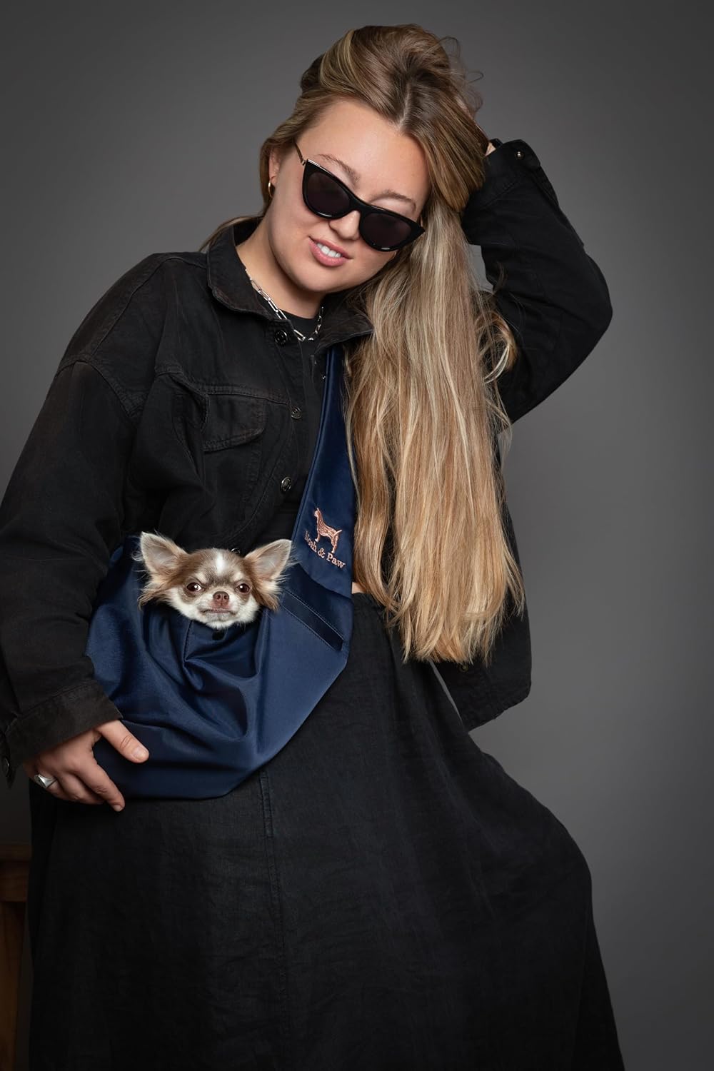 Noah & Paw Dog Sling Carrier for Small Dogs & Cats with Adjustable