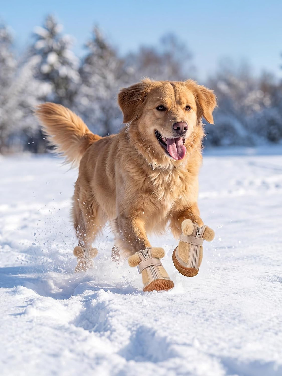 Haloumoning Dog Shoes Waterproof Non-Slip Booties for Small Medium