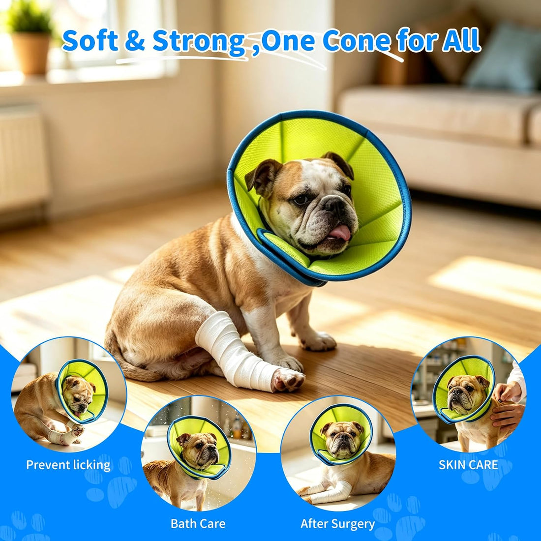 Soft Dog Cone Collar to Stop Licking, Recovery Collar After Surgery