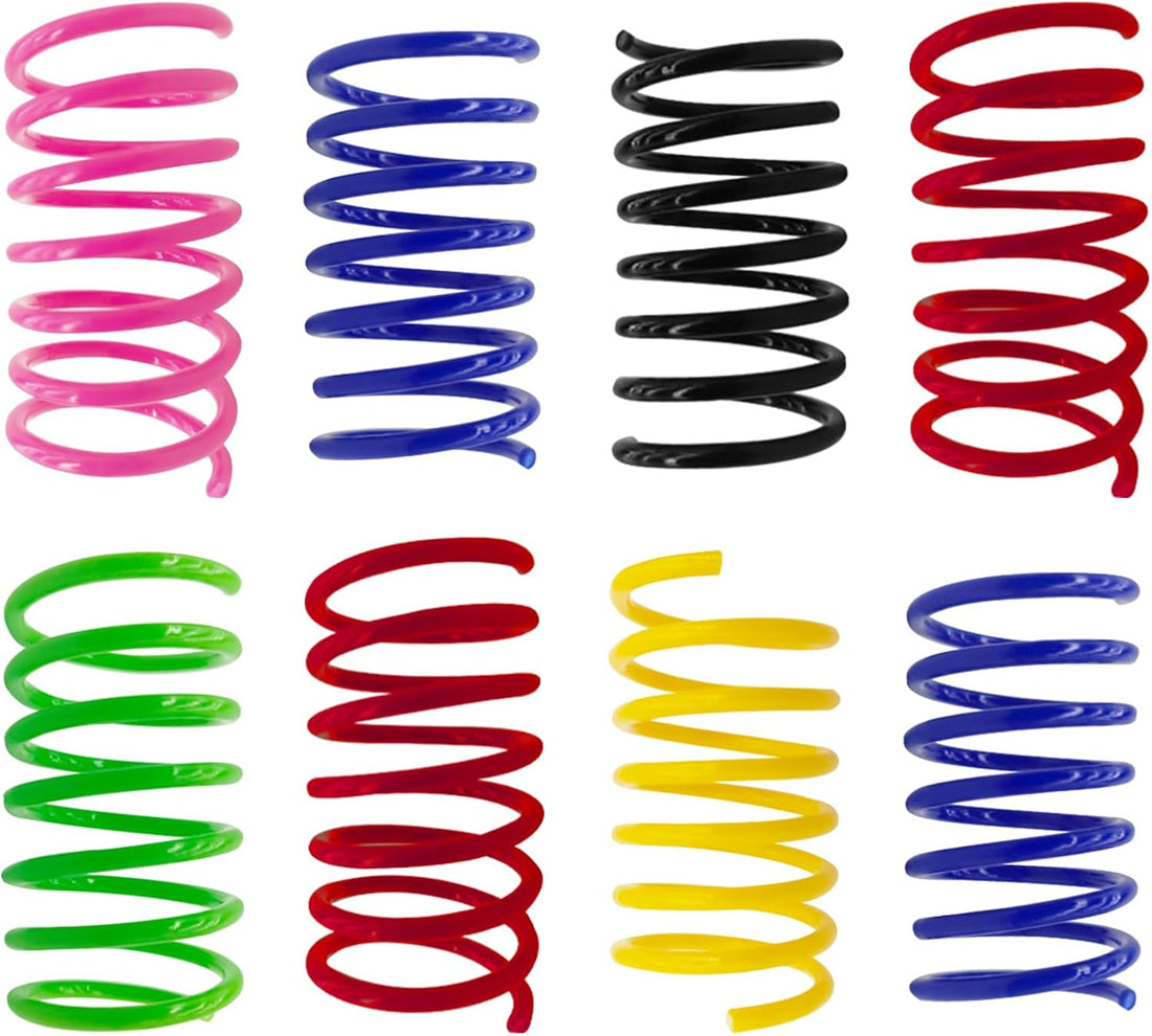 Cat Toys for Indoor Cats, 12 Pack Interactive Cat Spring Toys, 6Colors