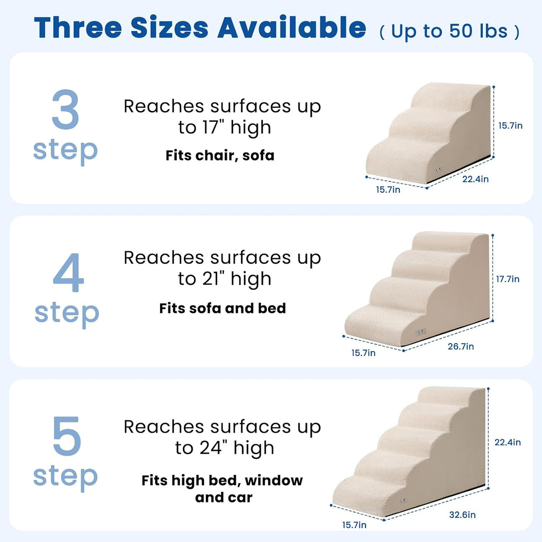 Airpanda Dog Stairs for Small Dogs and Cats