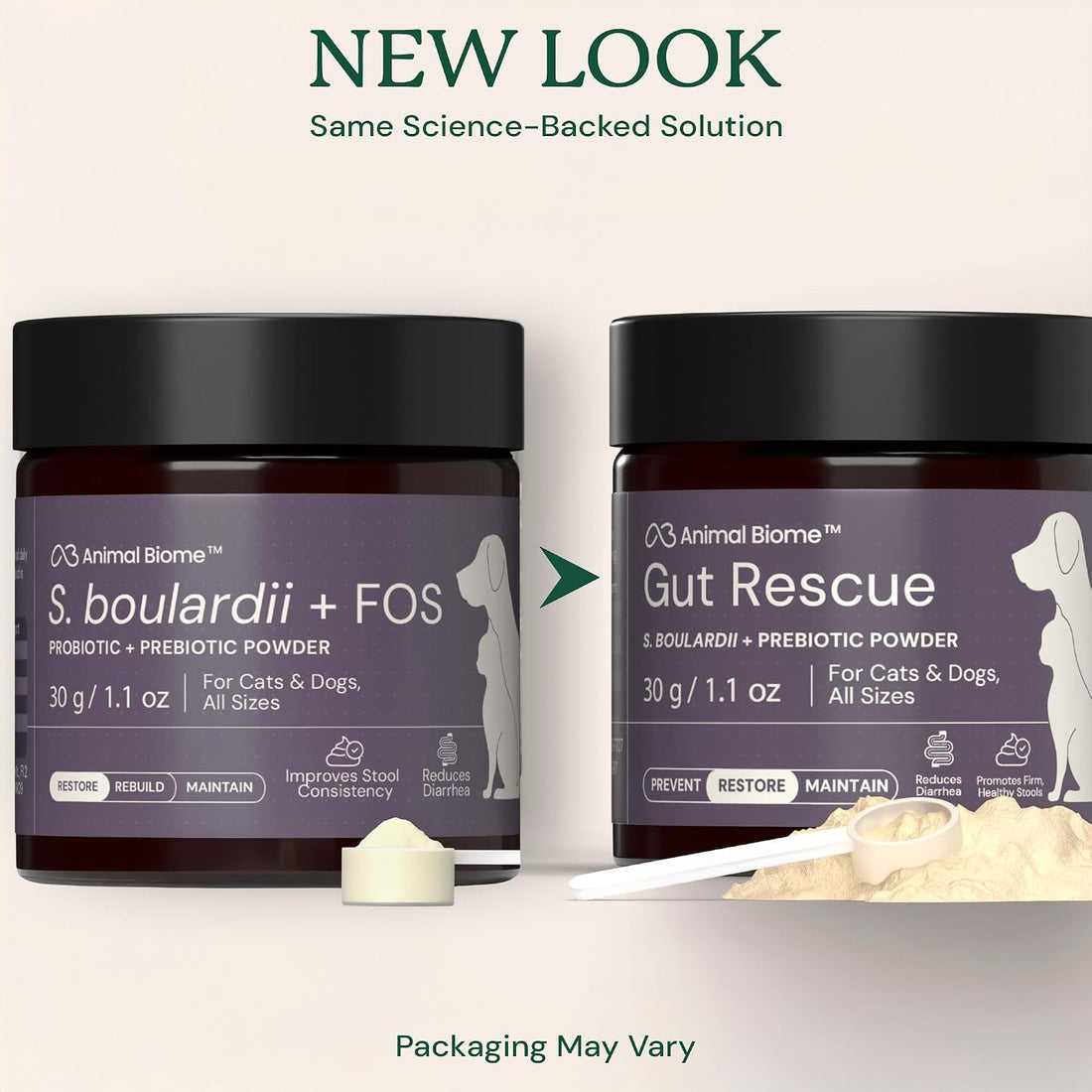 Animal Biome S. Boulardii + FOS Powder Probiotics for Dogs & Cats 30g