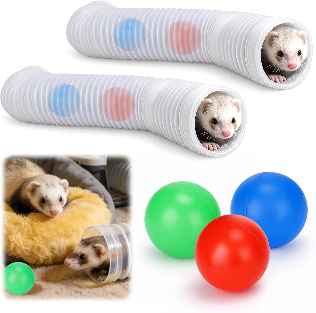 Mity rain Ferret Toys with 3 Balls Inclueded