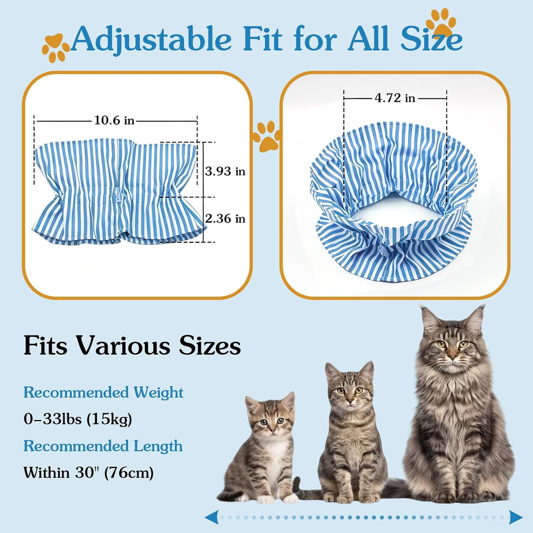Cat Cone Collar Soft Recovery Collar Adjustable Surgery Cone