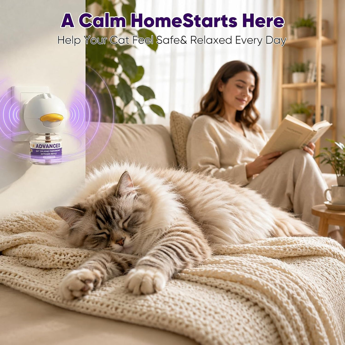 Cat Calming Diffuser with Advanced Pheromone Technology