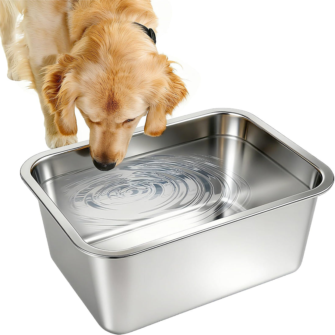 Lonepetu 3 Gallons Large Dog Water Bowl