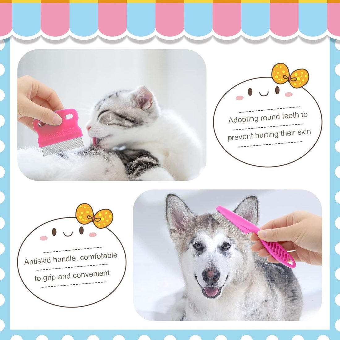 Rabbit Grooming Kit, Rabbit Brush for Shedding with Bunny Nail Clipper