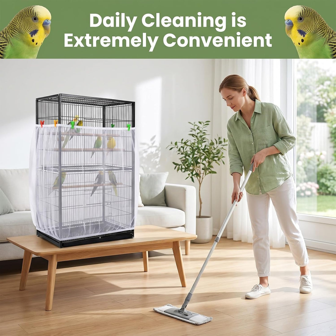 Bird Cage Seed Catcher, White