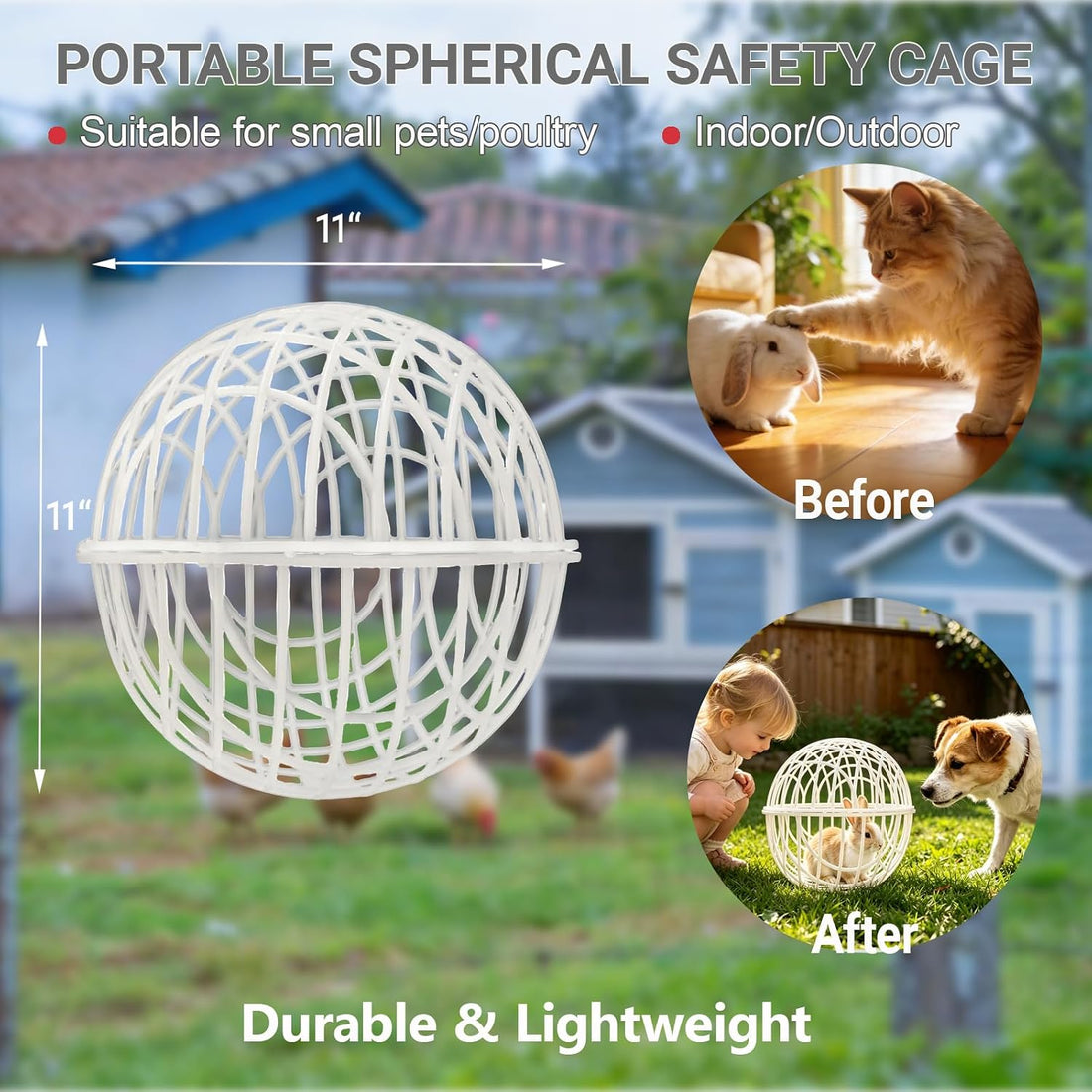 Rolling Small Animal Ball Cage, 11 Inch, 1 Pack