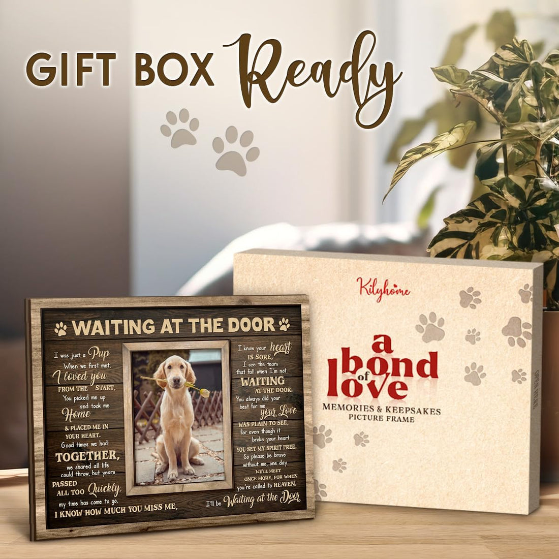 Dog Memorial Wooden Picture Frame 8x10