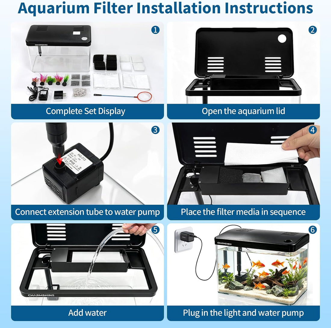 Betta Aquarium Starter Complete Kit,4 Gal Integrated Lid Small Fish