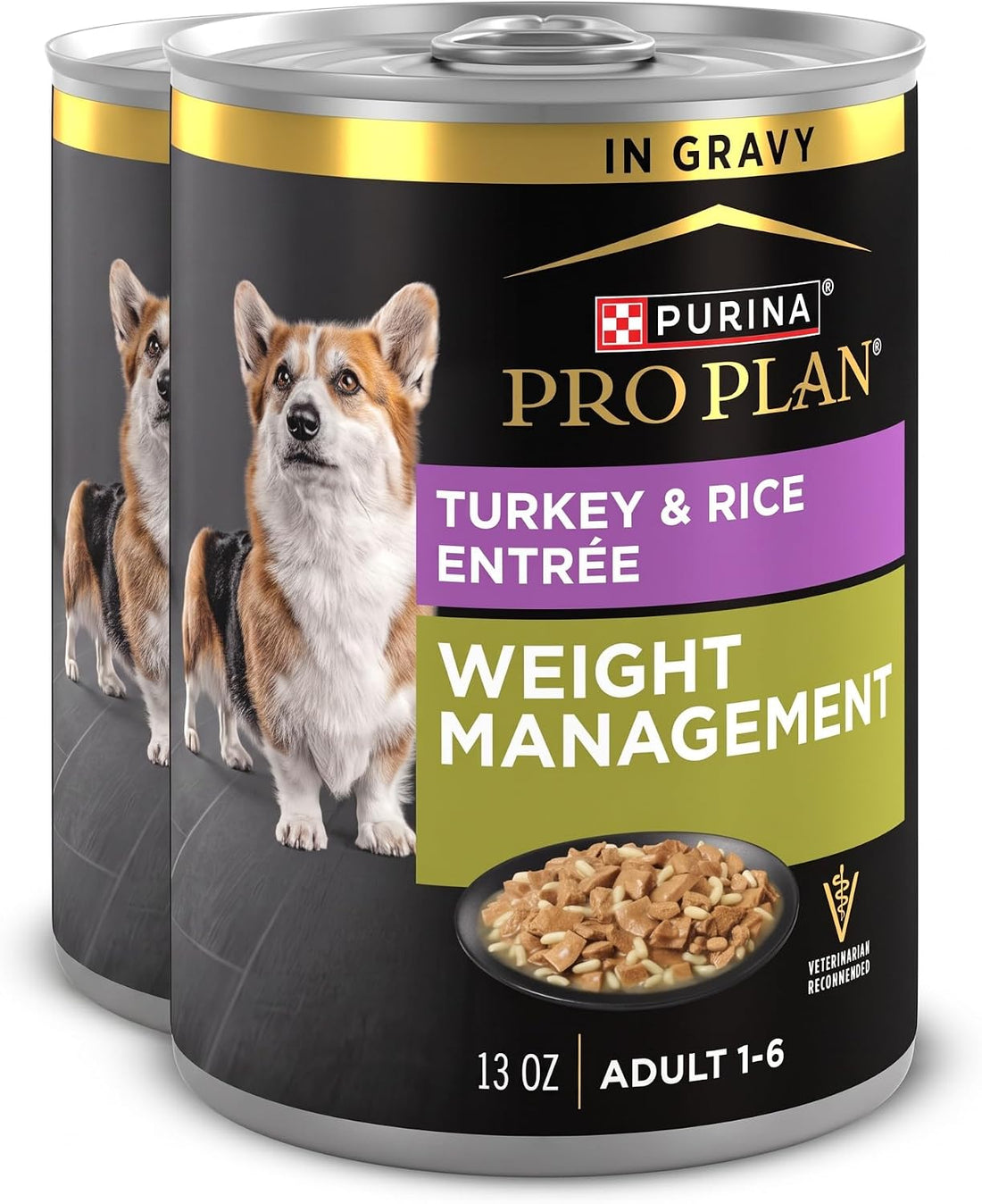 Purina Pro Plan Weight Management Wet Dog Food, Turkey & Rice, 13 oz