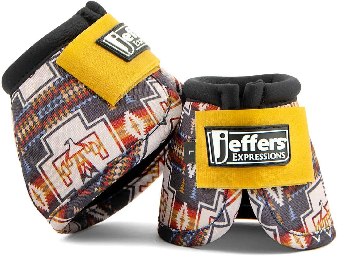 Jeffers Equine No Turn Bell Boots for Horses, Pair, Medium
