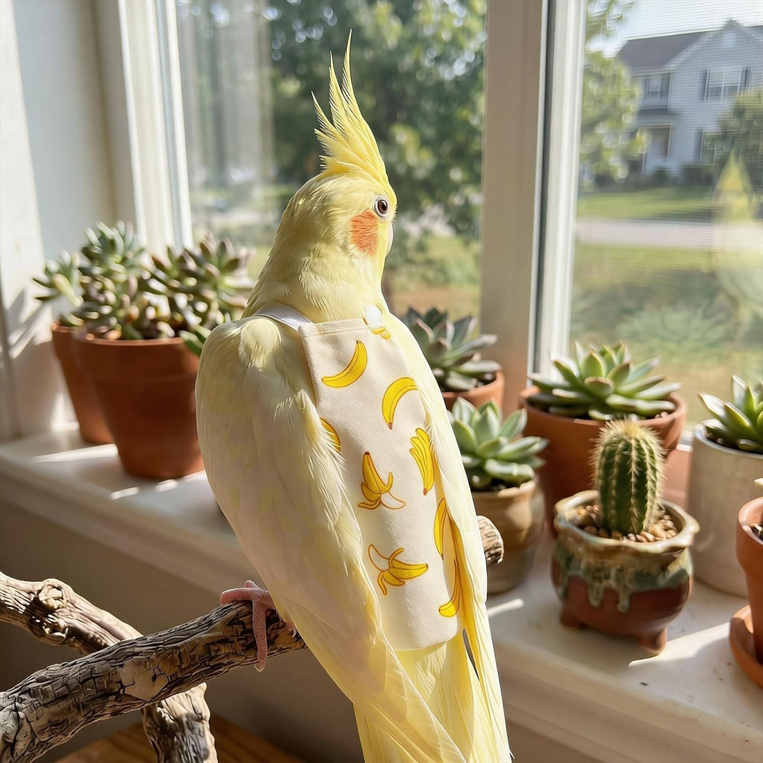 6Pcs Bird Diapers, Reusable Parrot Diapers with Adjustable Straps