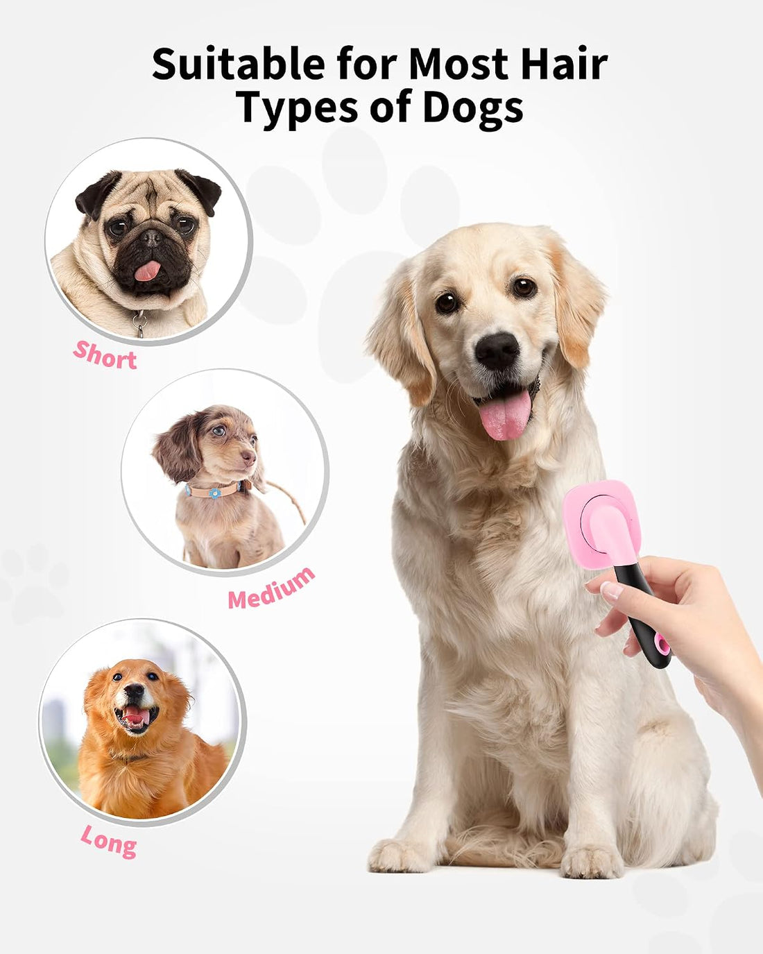 Glendan Dog & Cat Brush- Slicker Pet Brush- Shedding Grooming Tools