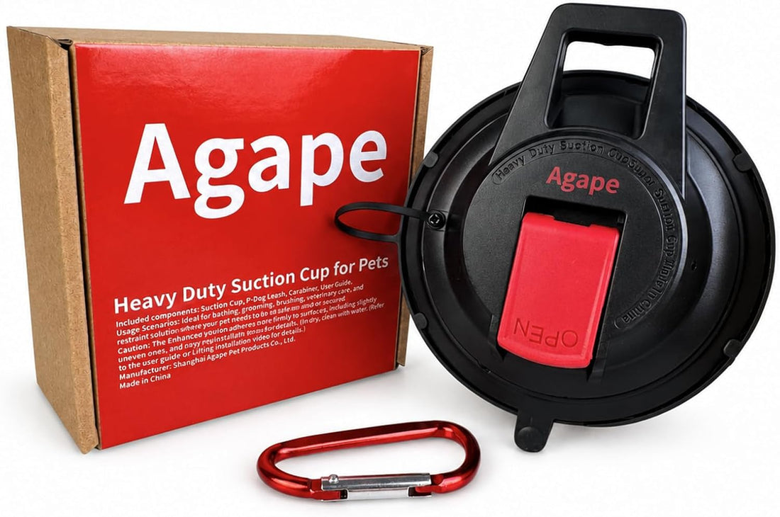 Agape Heavy Duty Dog Bath Suction Cup with Grooming Restraint Leash