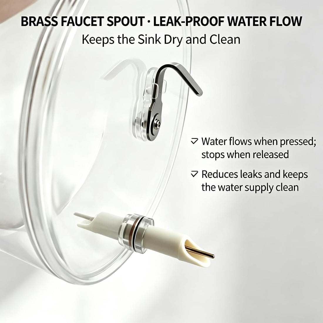 330-Milliliter Top-Fill Bird Water Dispenser with No-Drip Brass Pin