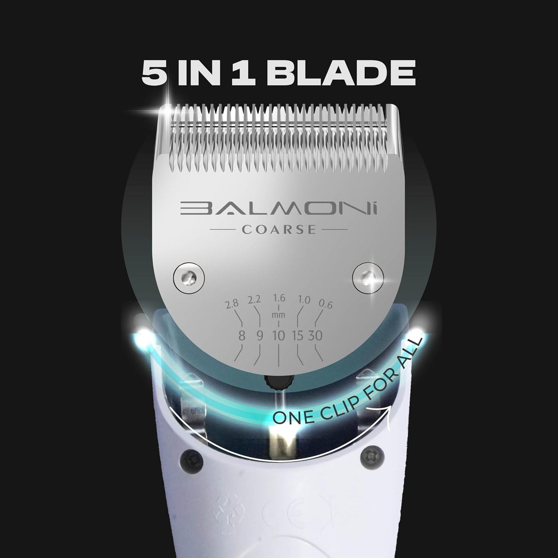 Professional Coarse + Fine 5-in-1 Clipper Blades for 580 Series