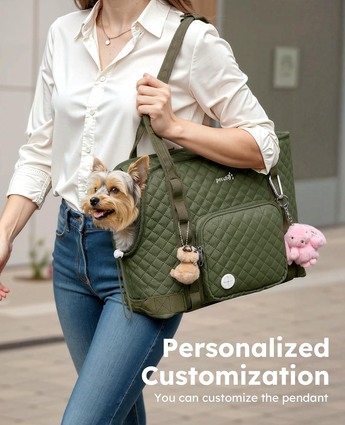 Pecute Dog Purse Carrier, Dog Carrier with Pockets for Small Dogs