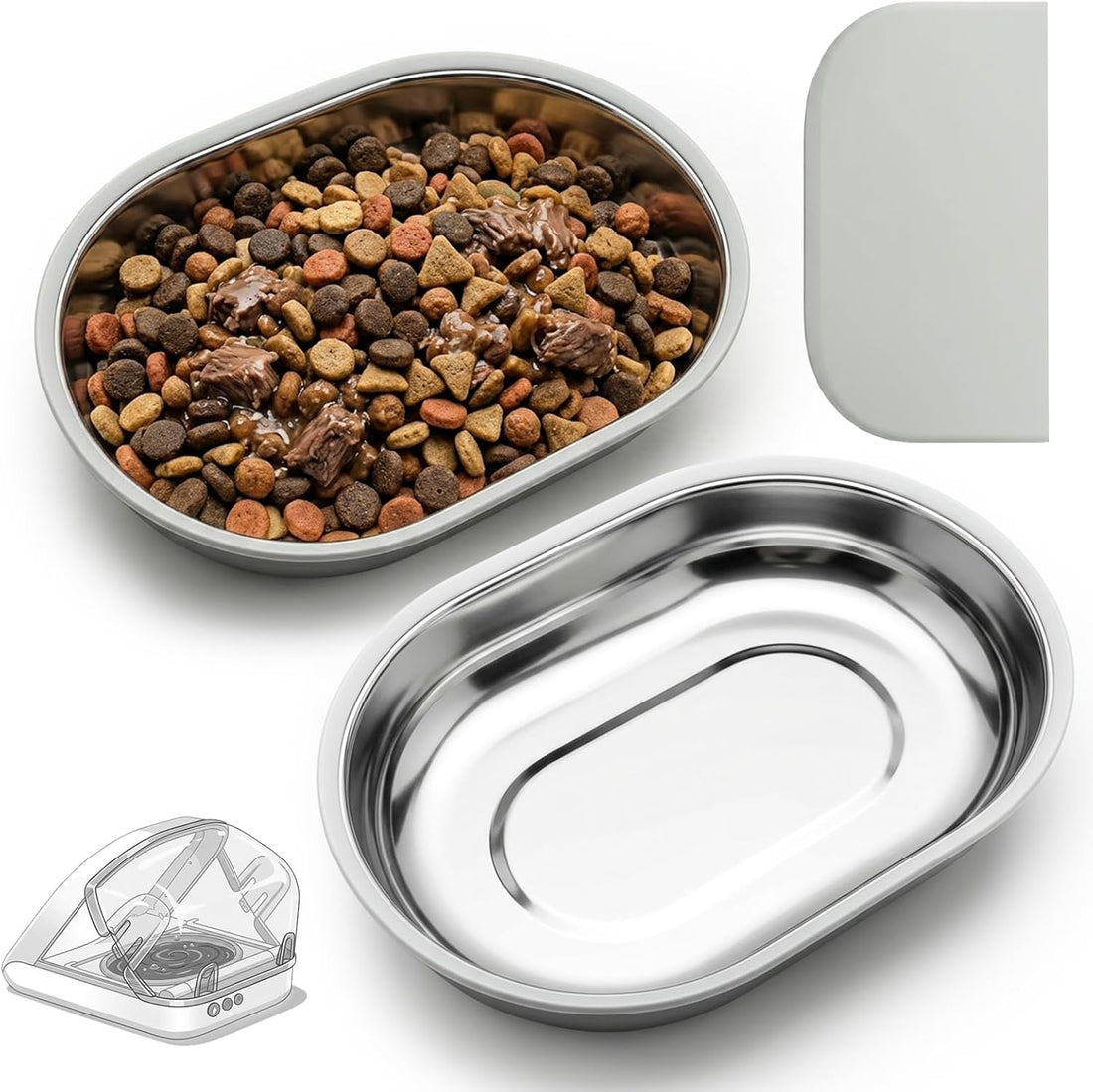 Stainless Steel Bowl for Automatic Pet Feeder, SUS 304