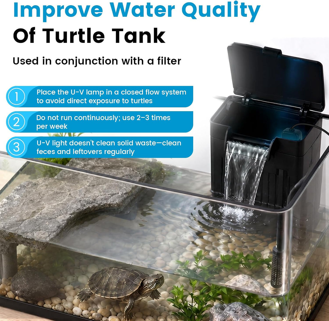 hygger 3W Aquarium U-V Light with Timer for 2-15 Gallon Fish