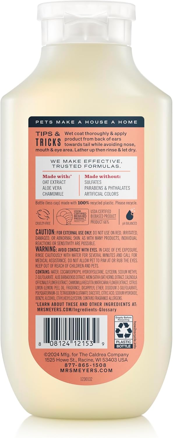 MRS. MEYER'S Clean Day Dog Deodorizing Spray, White Peach Scent