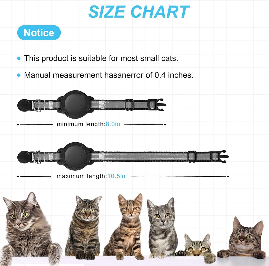 GPS Cat Tracker Collar, (iOS‑Only) Smart Pet Activity Tracking