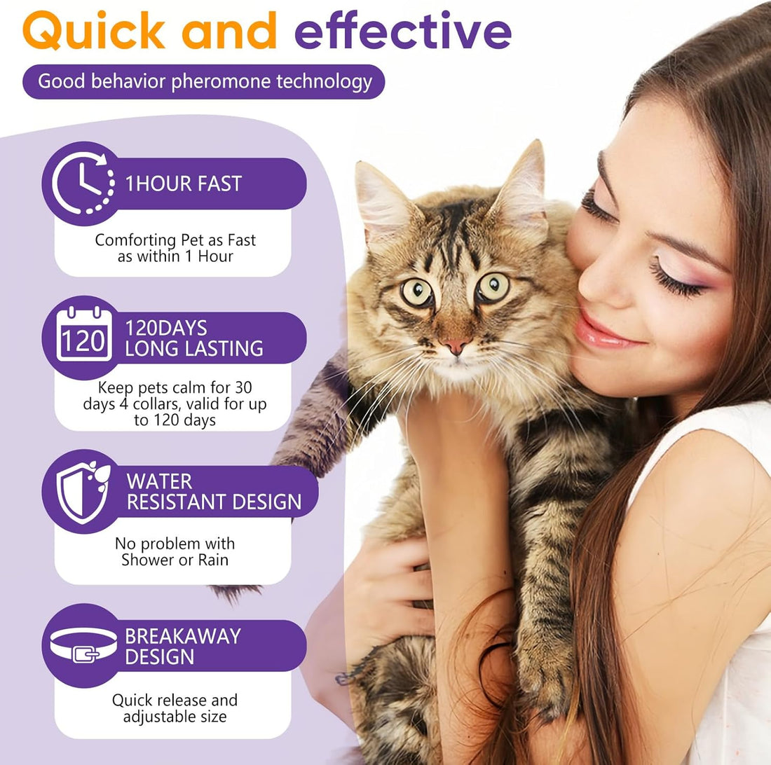 Cat Calming Collars for Cats 6 Pack