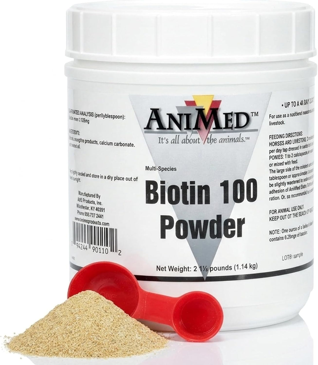 AniMed Biotin 100 Daily Horse Hoof Supplement & Equine Hair Growth